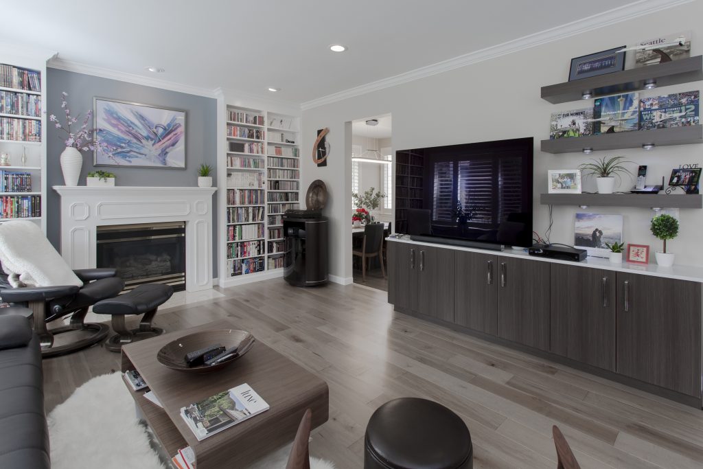 Contemporary Mays pond interior remodel entryway stairs